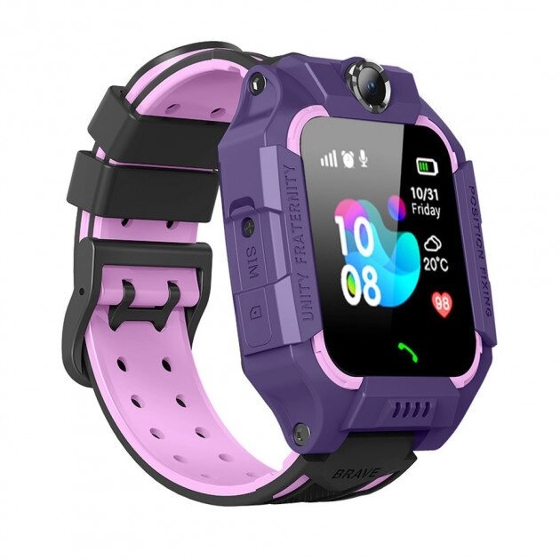 Дитячі розумні годинник Q19 GPS, LBS, Wi-Fi водонепроникні фіолетові від компанії Магазин "Astoria-gold" - фото 1
