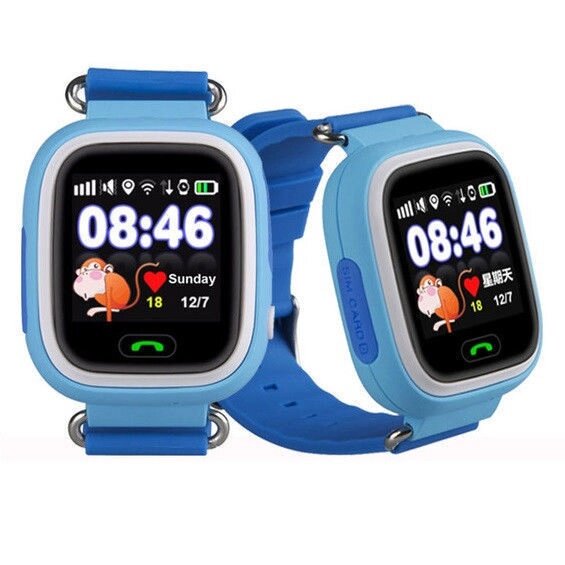Дитячі смарт годинник з GPS Q100 Сині (блакитні) Супер Ціна! від компанії Магазин "Astoria-gold" - фото 1