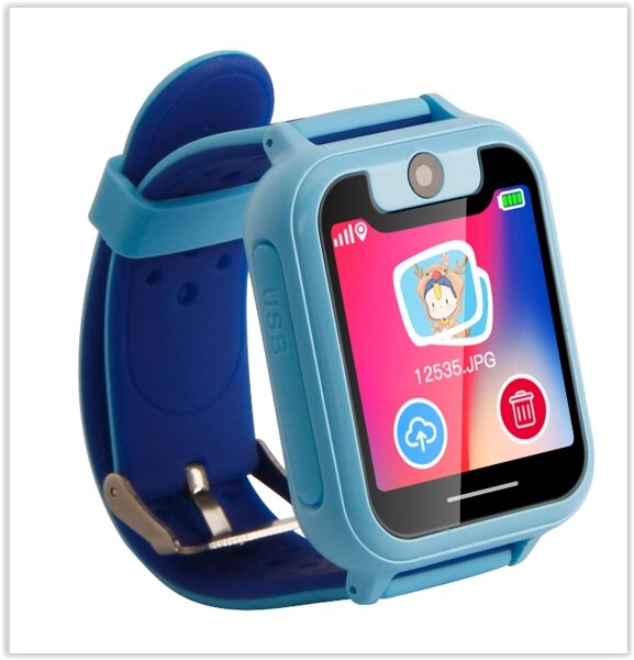 Дитячі Смарт годинник з GPS трекером UNITA T16 з камерою 1,3 МП і ліхтариком сині. від компанії Магазин "Astoria-gold" - фото 1