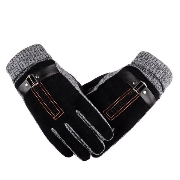 Дуже теплі чоловічі рукавички чорні код 100 від компанії Магазин "Astoria-gold" - фото 1