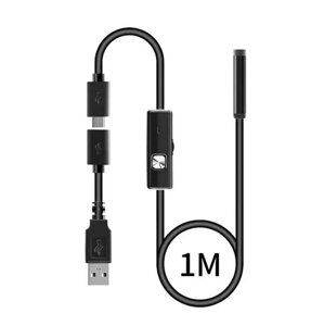 Ендоскоп usb бороскоп водонепроникний зі світлодіодиною підсвічуванням андроїд