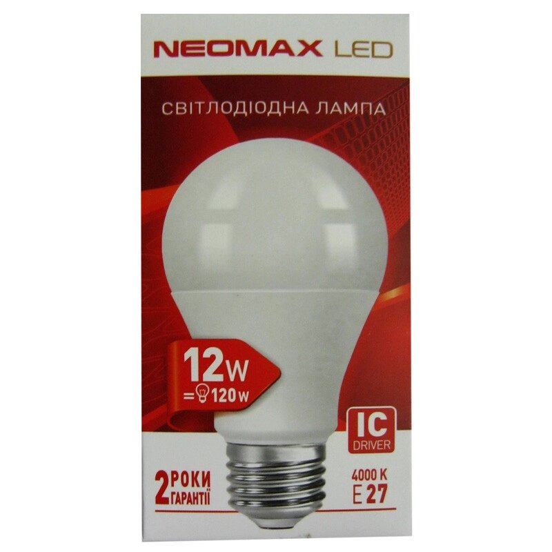 Енергоощадна лампочка/Світлодіодна LED NeoMax 12W E27 4000K від компанії Магазин "Astoria-gold" - фото 1