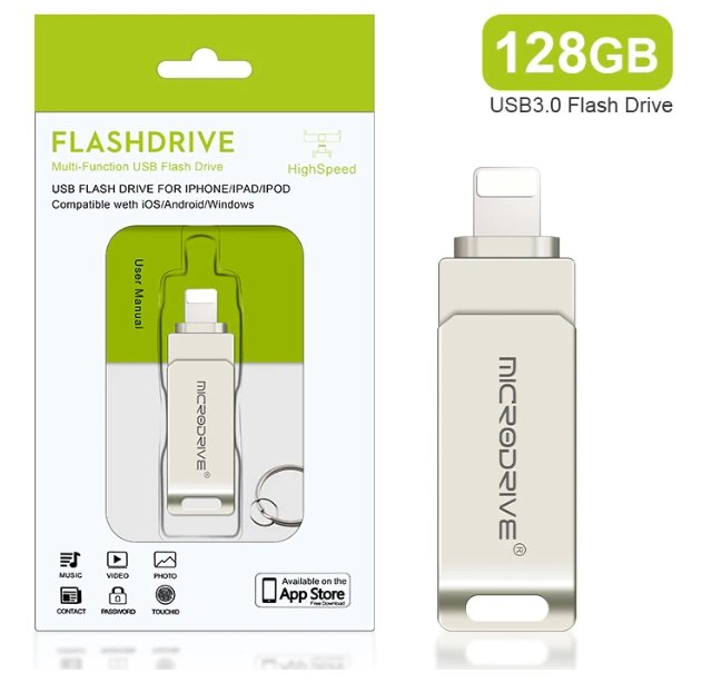 Флешка для айфона та комп'ютера на 128 GB USB-накопичувач USB 3.0 для Iphone флешка для Ipad від компанії Магазин "Astoria-gold" - фото 1