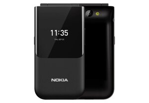 Фліп-телефон Nokia 2720 Black 4G 1500 mAh з двома екранами розкладачка