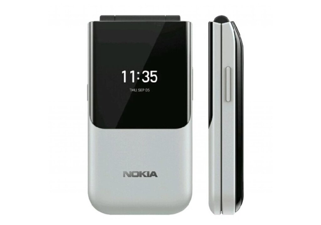 Фліп-телефон Nokia 2720 Grey 4G 1500 mAh з двома екранами розкладачка від компанії Магазин "Astoria-gold" - фото 1