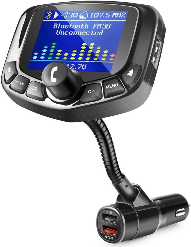 FM-передавач для автомобіля ZEEPORTE Bluetooth чорний Black від компанії Магазин "Astoria-gold" - фото 1