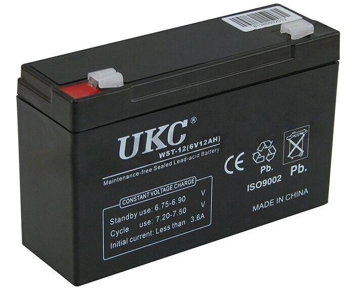 Герметичний акумулятор BATTERY UKC 6V 12A для мото та іншої техніки свинцево кислотна акумуляторна батарея від компанії Магазин "Astoria-gold" - фото 1