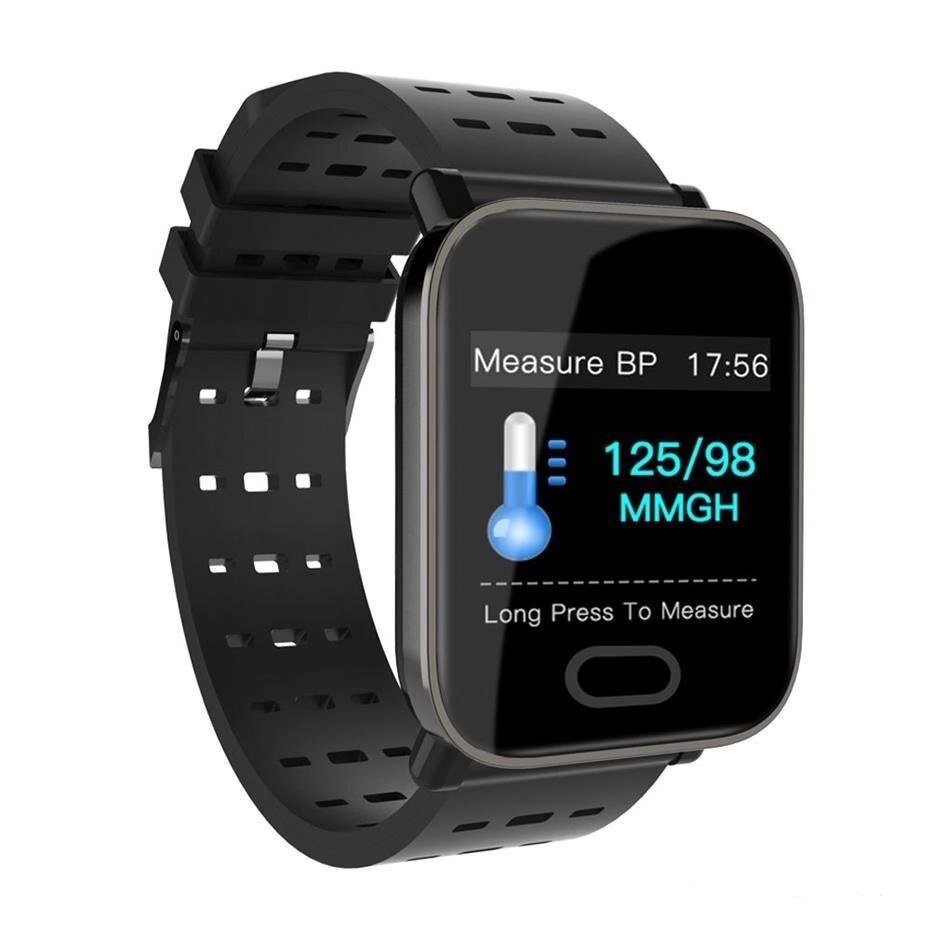 Годинники Smart Watch Phone Bakeey A6 чорні вміють вимірювати пульс, артеріальний тиск, рівень кисню в крові. від компанії Магазин "Astoria-gold" - фото 1
