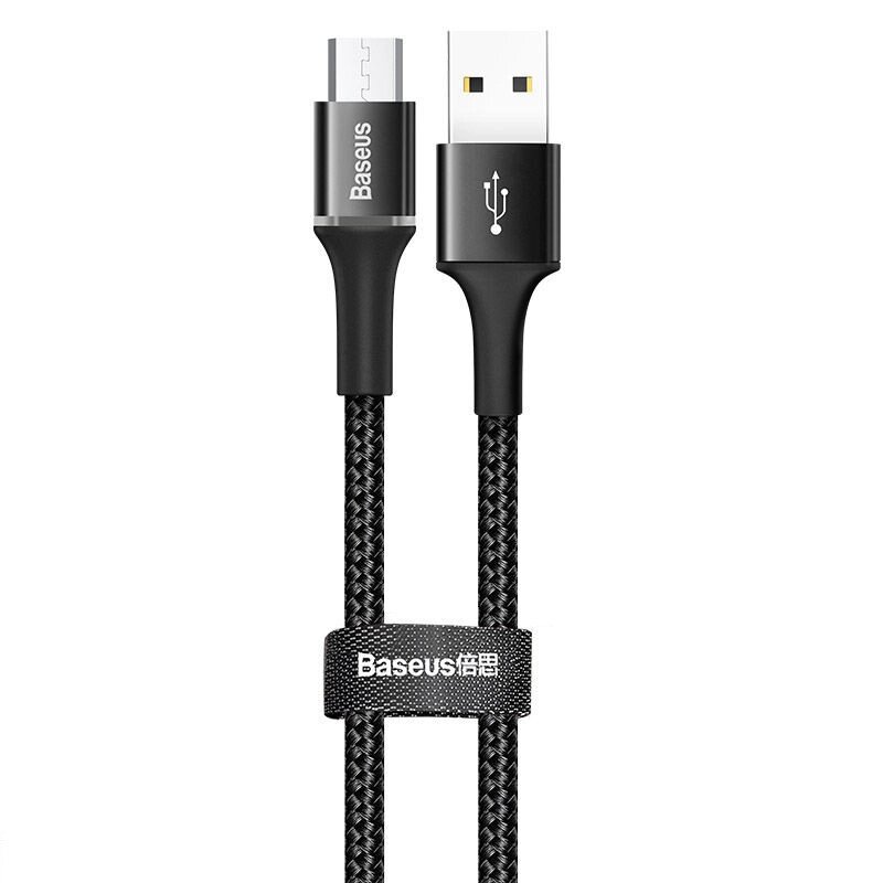 Кабель Baseus Halo Data Micro USB швидке заряджання 3 A (1m) (Чорний) від компанії Магазин "Astoria-gold" - фото 1