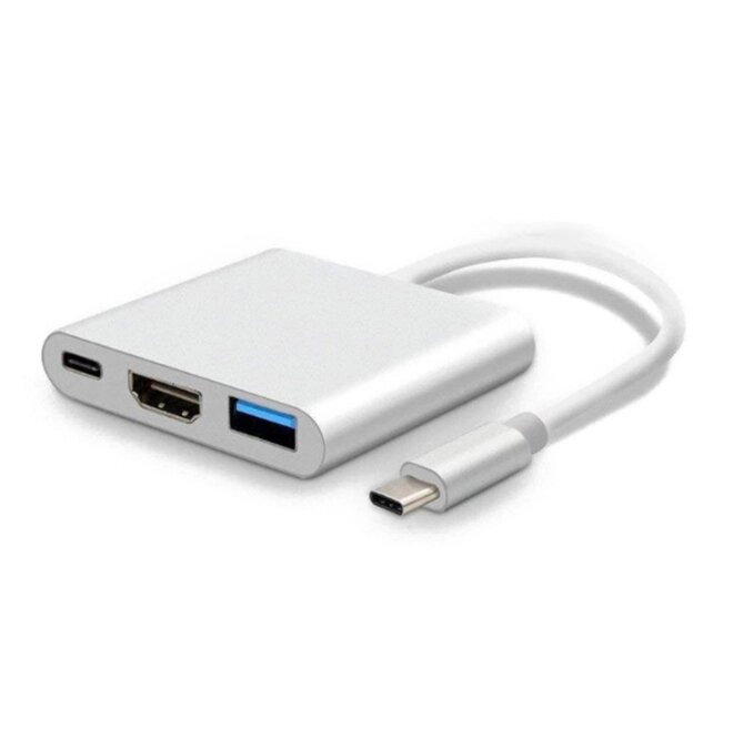 Кабель-перехідник Power Plant для MacBook 12 USB C-Type - HDMI / USB 0.15 м (KD00AS1306) від компанії Магазин "Astoria-gold" - фото 1