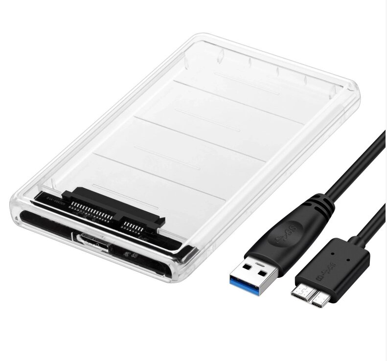 Кейс кишеня для жорсткого диска 2,5 дюйма, прозорий SATA 3,0 на USB 3,0 від компанії Магазин "Astoria-gold" - фото 1