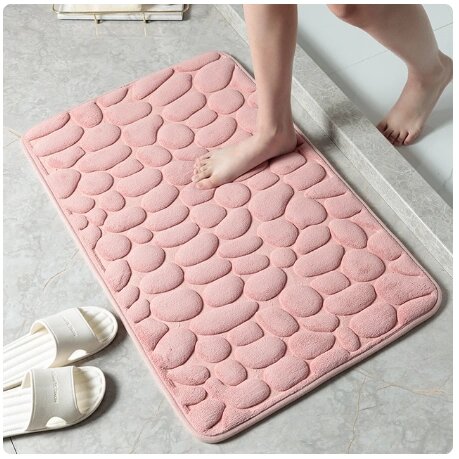 Килимок для ванної кімнати, нековзний килимок у ванну 40x60 см рожевий від компанії Магазин "Astoria-gold" - фото 1