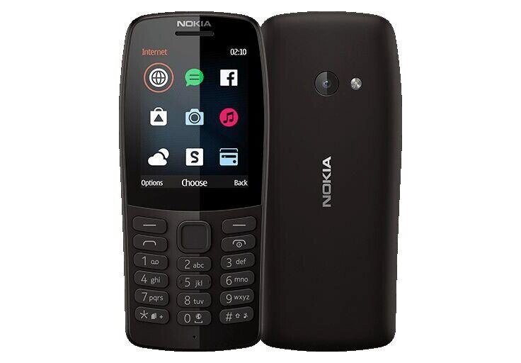 Кнопковий мобільний телефон Nokia 210 Dual Sim чорний від компанії Магазин "Astoria-gold" - фото 1