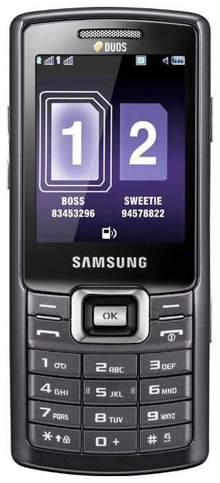 Кнопковий мобільний телефон Samsung C 5212 Duos Noble чорний від компанії Магазин "Astoria-gold" - фото 1