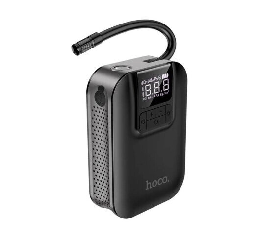 Компресор автомобільний HOCO Breeze Portable Smart Air Pump S53 портативний насос з дисплеєм 2500 Мач ліхтарик від компанії Магазин "Astoria-gold" - фото 1