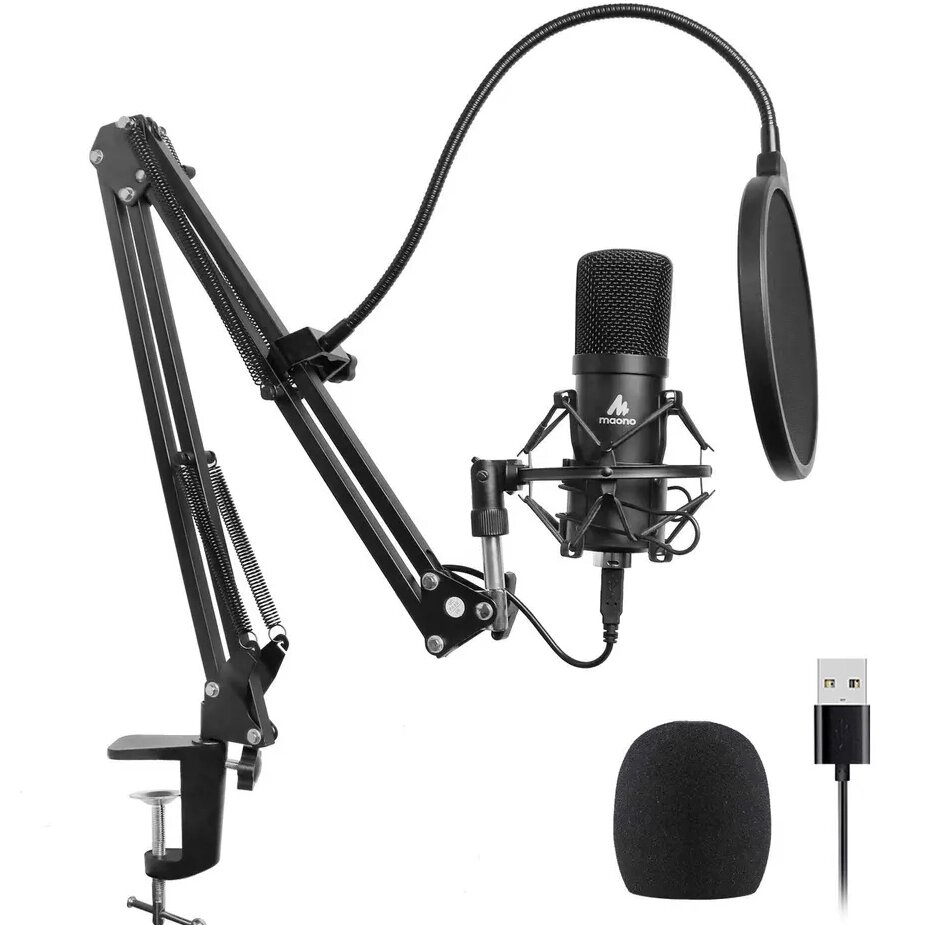Конденсаторний студійний USB-мікрофон MAONO Professional Metal Voice Recording від компанії Магазин "Astoria-gold" - фото 1