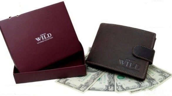 Коричневий чоловічий гаманець бренд Always Wild Польща код 67 від компанії Магазин "Astoria-gold" - фото 1