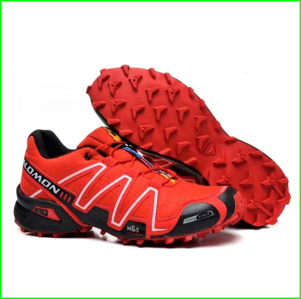 Кросівки Salomon Speedcross 3 Червоні Чоловічі Саломон (розміри: 44) Відео Огляд — 13 від компанії Магазин "Astoria-gold" - фото 1