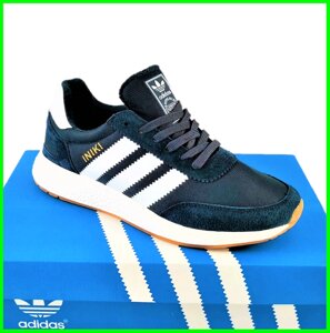 Кросівки Чоловічі Adidas Iniki Runner Boost Сині Адідас (розміри: 41,42,43,44,45,46) Відео Огляд