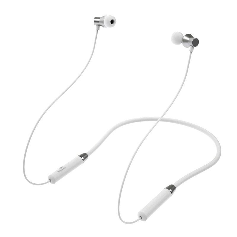 Магнітні спортивні навушники білі з шийним ободом бездротові Bluetooth водонепроникні Lenovo HE05 від компанії Магазин "Astoria-gold" - фото 1