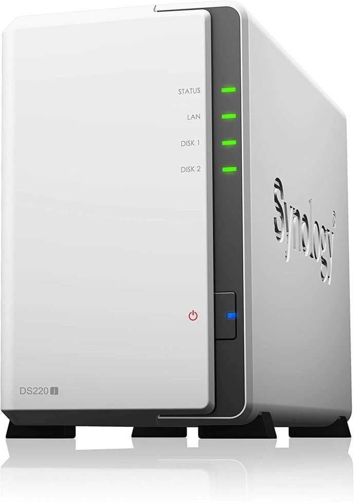 Мережевий сервер зберігання Synology NAS з 2 відсіками DiskStation DS220j (бездисковий), 2 відсіку; 512 МБ DDR4 від компанії Магазин "Astoria-gold" - фото 1