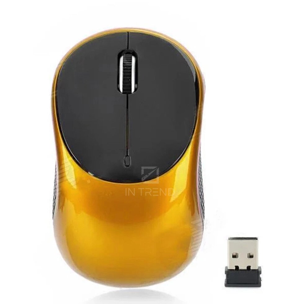 Мишка бездротова оптична G185 жовта від компанії Магазин "Astoria-gold" - фото 1
