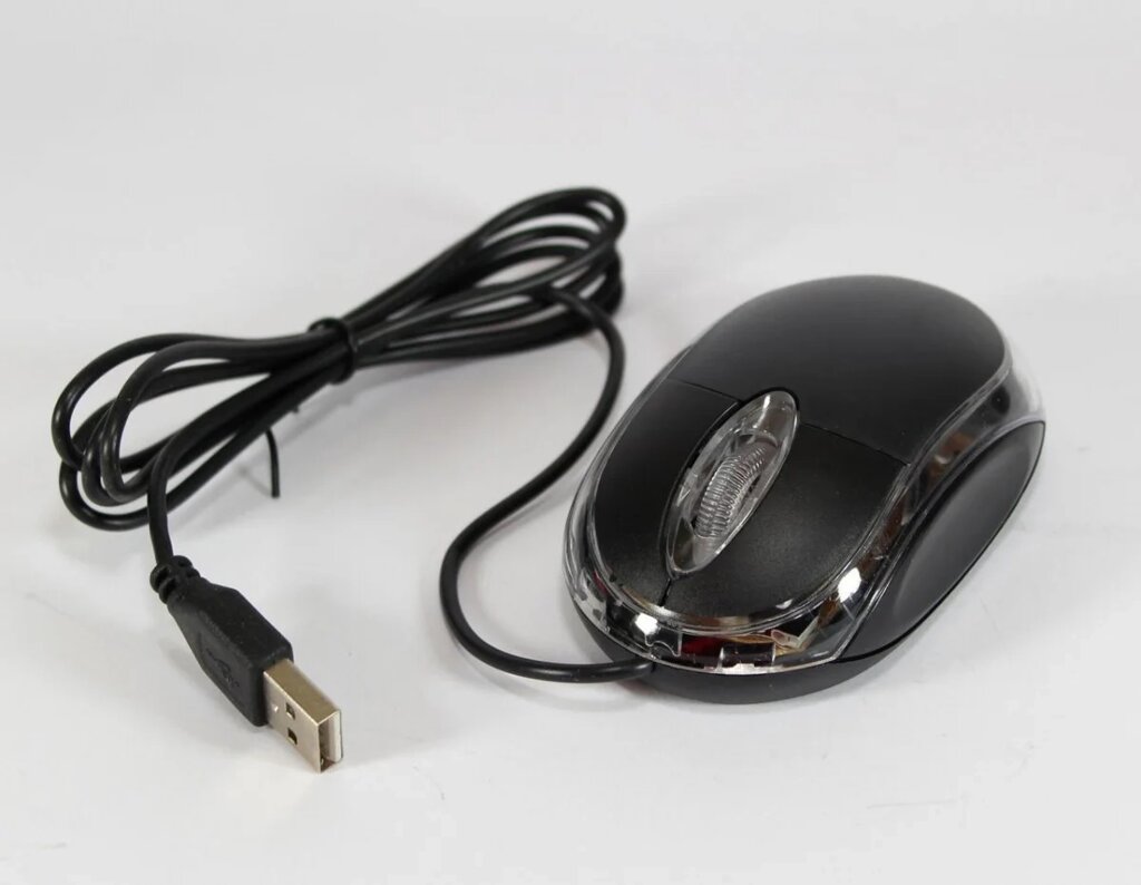 Мишка USB mini з червоною підсвіткою від компанії Магазин "Astoria-gold" - фото 1