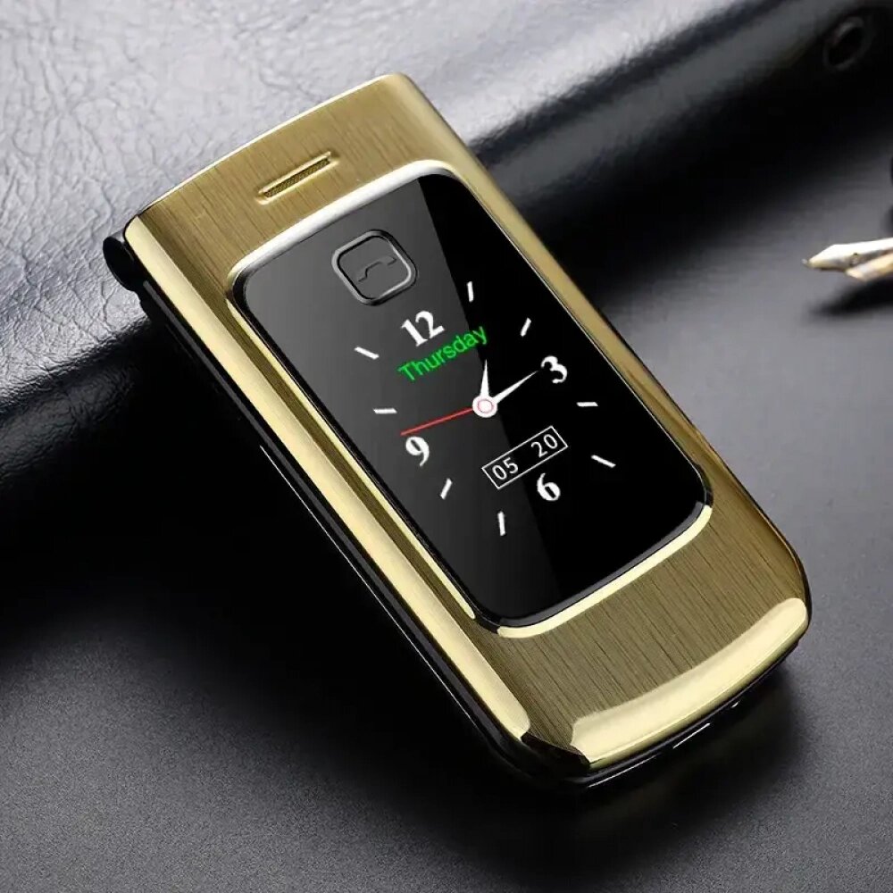 Мобільний телефон розкладачка Yeemi K21 (Tkexun F18) золото від компанії Магазин "Astoria-gold" - фото 1