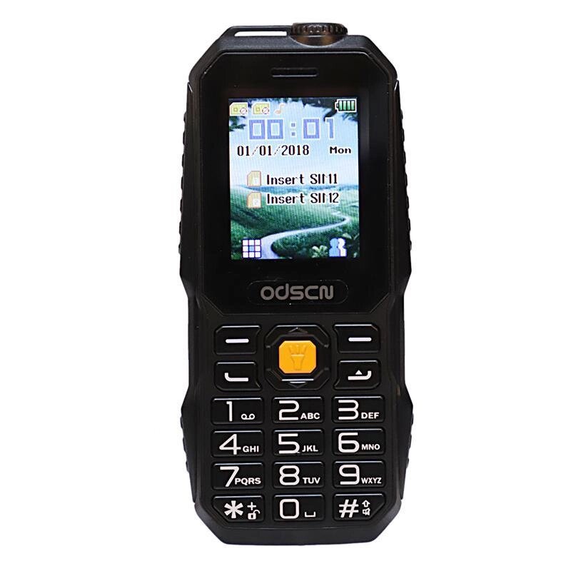 Мобільний захищений телефон для туристів і людей похилого кнопковий ODSCN T320 1,77 "1000 мАг чорний від компанії Магазин "Astoria-gold" - фото 1
