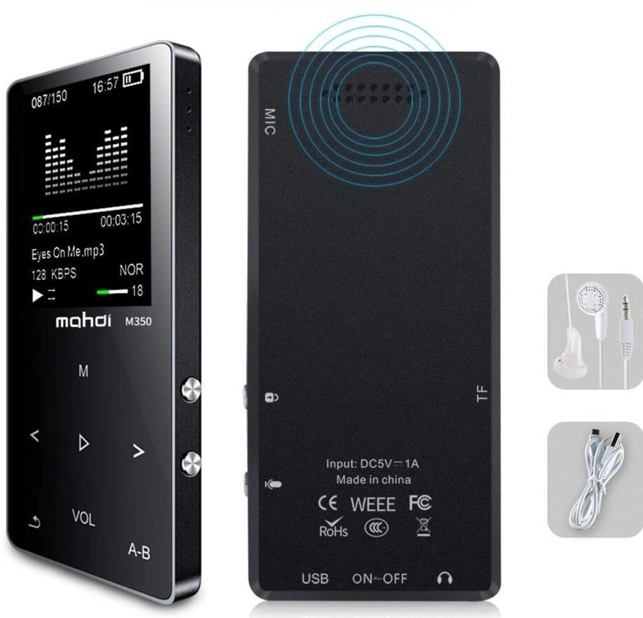 MP3 Плеєр Mahdi M320 4Gb, 80 годин роботи без підзарядки, чорний від компанії Магазин "Astoria-gold" - фото 1