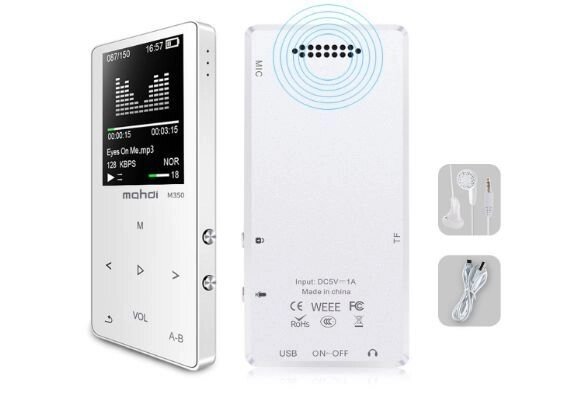 MP3 Плеєр Mahdi M320 8Gb, 80 годин роботи без підзарядки, білий від компанії Магазин "Astoria-gold" - фото 1