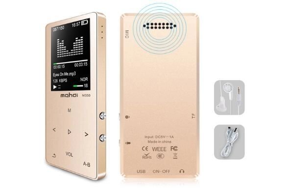 MP3 Плеєр Mahdi M320 8Gb, 80 годин роботи без підзарядки, Bluetooth, золотий від компанії Магазин "Astoria-gold" - фото 1