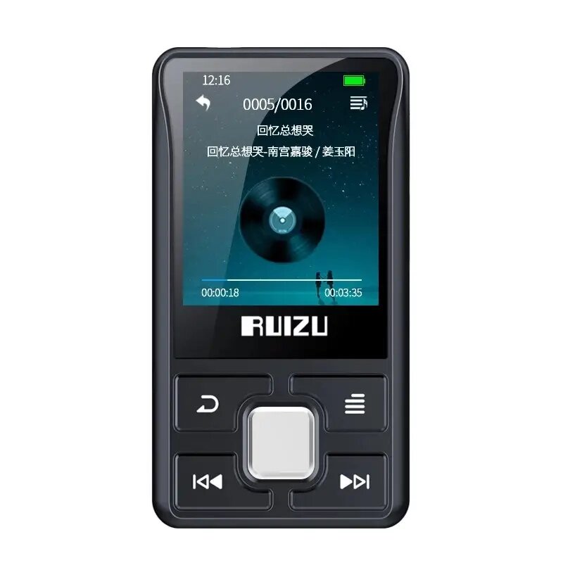 MP3-плеєр RUIZU X55 з кліпсою для кріплення 8 ГБ FLAC Bluetooth Lossless Чорний від компанії Магазин "Astoria-gold" - фото 1