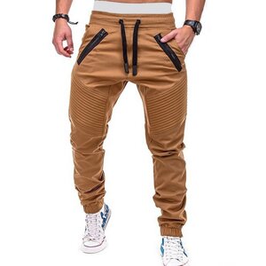 Чоловічі вільні спортивні штани пояс на зав'язках , низ гумка коричневі L XL XXL