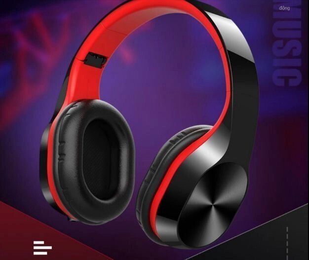 Навушники Bluetooth Amoi T5 чорно-червоні Розпродаж від компанії Магазин "Astoria-gold" - фото 1