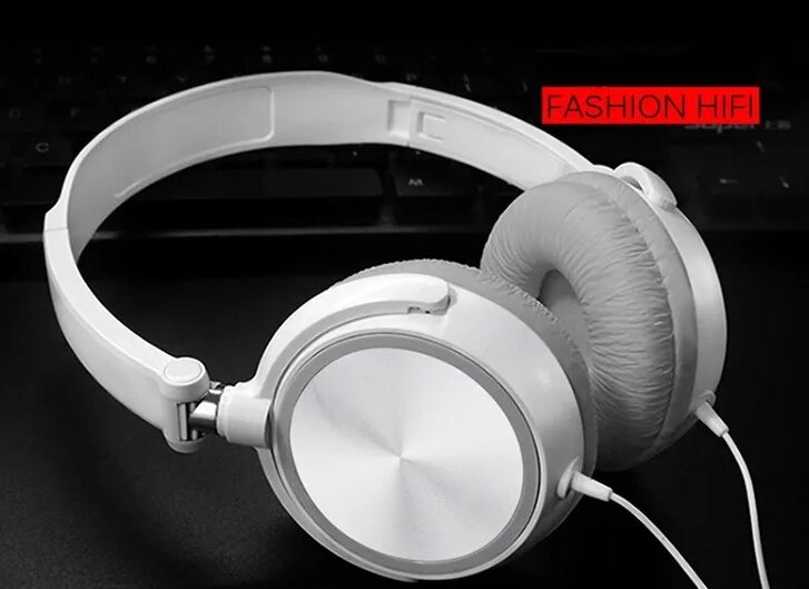 Навушники дротові SKU з регулюванням гучності Накладні дротові навушники Білі від компанії Магазин "Astoria-gold" - фото 1