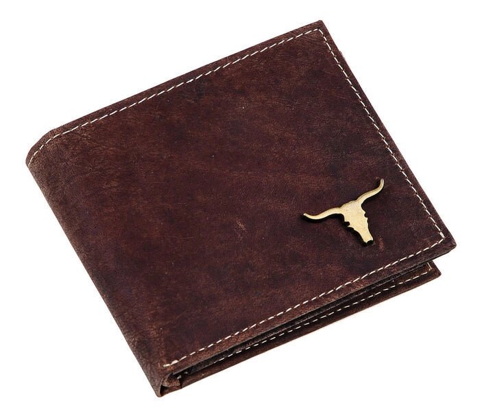 Новинка! Глянцевий чоловічий гаманець з натуральної шкіри із зображенням бика Buffalo Wild від компанії Магазин "Astoria-gold" - фото 1