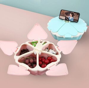 Органайзер Peach Heart Shape для солодкого на 5 відсіків з підставкою для телефону