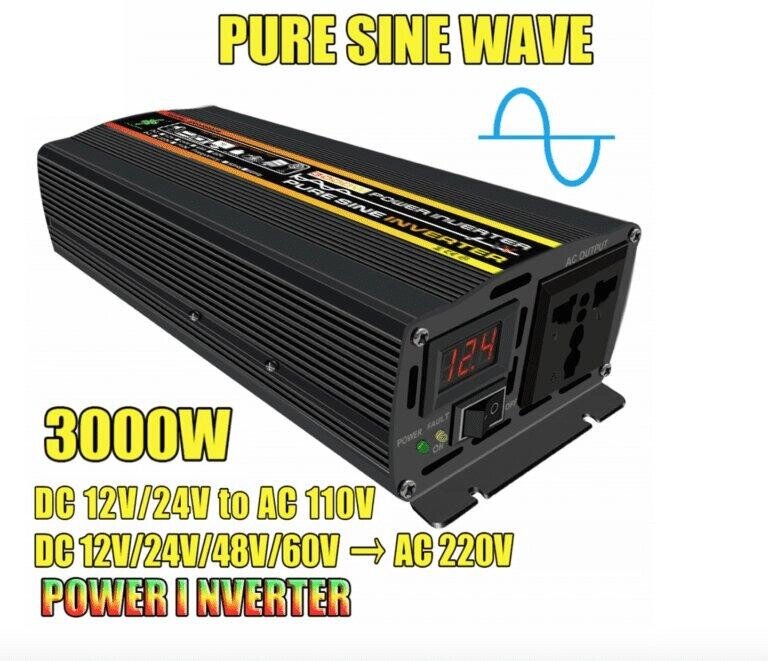 Перетворювач напруги інвертор 12/220V PH-RD чиста синусоїда 500 W (пікова 3000 W) від компанії Магазин "Astoria-gold" - фото 1