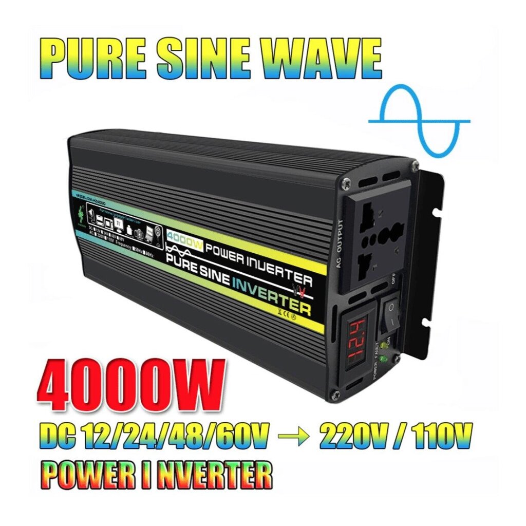 Перетворювач напруги інвертор 12/220V PH-RD чиста синусоїда 800 W (пікова 4000w) від компанії Магазин "Astoria-gold" - фото 1