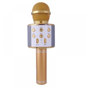 Бездротовий караоке мікрофон Wster WS 858 Золотистий