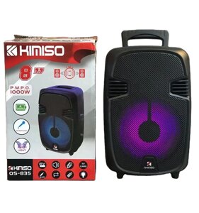 Портативна бездротова Bluetooth-колонка Kimiso QS-835 караоке 1 мікрофон c пультом