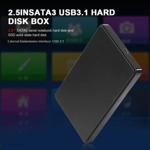 Кишеня для жорсткого диска Кейс для жорсткого диска 2,5 дюйма, USB 3.1 Type C SATA 3