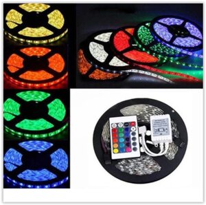 Світлодіодна стрічка LED 5050 RGB комплект 5 метрів, різнобарвна | LM321013