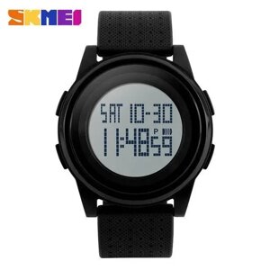 Спортивний годинник Skmei 1206 Ultra New Чорний з білим циферблатом