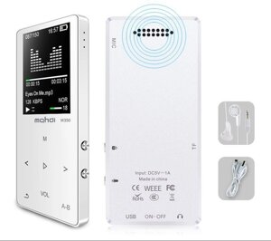 MP3 Плеєр Mahdi M320 16Gb, 80 годин роботи без підзарядки, Bluetooth, білий