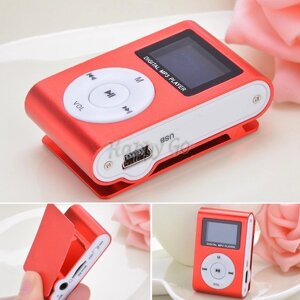 MP3 міні плеєр MX-801FM міні з екраном З пам'яттю 4GB прищіпкою червоний