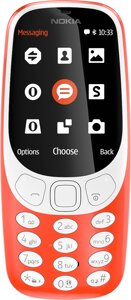 Телефон Nokia 3310 Dual Sim з кольоровим екраном червоний
