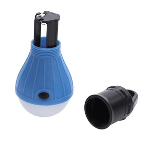 Світлодіодний кемпінг-ліхтар лампа для кемпінгу з карабином 3 режими на батареях ААА синій