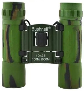 Кишеньковий тактичний бінокль Bushnell 10х25 для полювання та туризму поле зору 100-1000 м